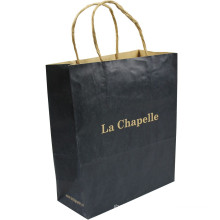 China gold supplier hot sale black kraft paper bags grocery bags for shopping